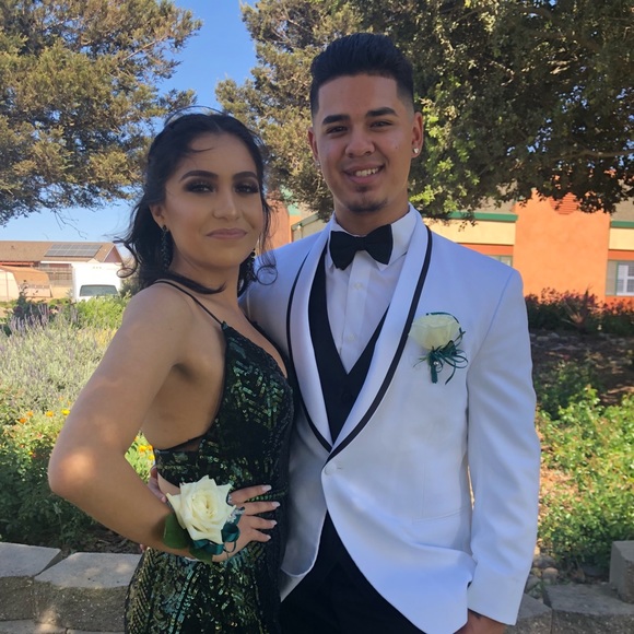 hunter green sparkly dress